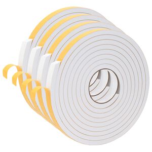 vidaXL Selbstklebendes Schaumstoffband 4 pcs Wei&szlig; 20mm x 5m CR-Schaum