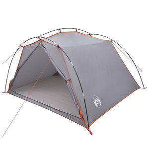 vidaXL Tunnelzelt Grau und Orange 4-Personen