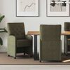 vidaXL Esszimmerst&uuml;hle mit Rollen 2 pcs Armeegr&uuml;n 58 x 67 x 97 cm