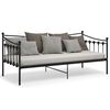 vidaXL Schlafsofa Bettgestell Schwarz Metall 90x200 cm