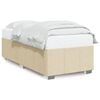 vidaXL Bettgestell ohne Matratze Creme 80x200 cm Stoff