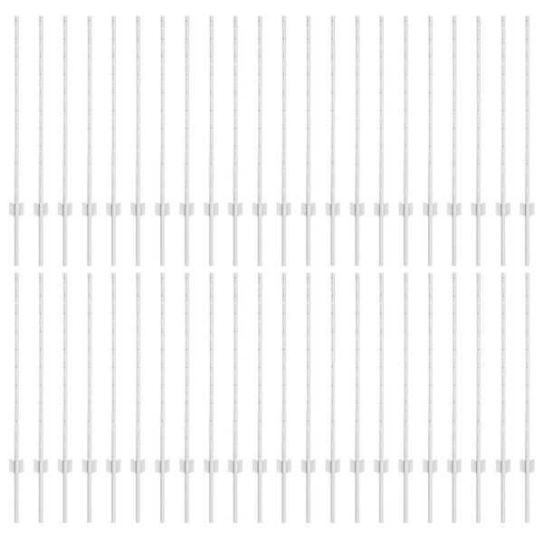 vidaXL Zaunpfosten 88 pcs Silber 140 cm Stahl