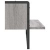vidaXL Wandregal mit Stange Grau Sonoma 65x25x30 cm
