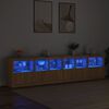 vidaXL Sideboard mit LED-Leuchten Sonoma-Eiche 283x37x67 cm