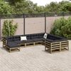 vidaXL 10-tlg. Garten-Sofagarnitur mit Kissen Kiefernholz Impr&auml;gniert