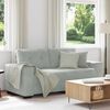 vidaXL Zweisitzer-Sofa Hellgrau 180x77x82 cm Samt