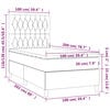 vidaXL Boxspringbett mit Matratze & LED Dunkelgrau 100x200 cm Samt