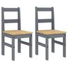 vidaXL Essst&uuml;hle 2 Stk. PANAMA Grau 40x46x90 cm Massivholz Kiefer