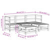 vidaXL 5-tlg. Garten-Lounge-Set Massivholz Kiefer