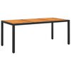 vidaXL 9-tlg. Garten-Essgruppe Poly Rattan Schwarz
