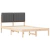 vidaXL Bettgestell mit gepolstertem Kopfteil Dunkelgrau 120 x 190 cm