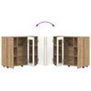 vidaXL Holzschrank Artisan-Eiche 88,5 x 30,5 x 73 cm Holzwerkstoff
