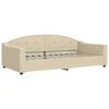 vidaXL Tagesbett Creme 100x200 cm Stoff