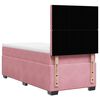 vidaXL Boxspringbett mit Matratze Rosa 90x200 cm Samt