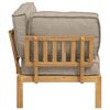 vidaXL Sofa Set mit Kissen Taupe 133 x 92 x 69 cm Massivholz Akazie