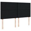vidaXL Boxspringbett mit Matratze Schwarz 200x200 cm Stoff