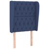 vidaXL Boxspringbett mit Matratze Blau 80x200 cm Stoff