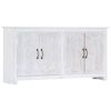 vidaXL Sideboard Handarbeit Wei&szlig; 140x30x70 cm Massivholz Akazie