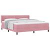 vidaXL Boxspringbett mit Kopfteil Rosa 200 x 180 cm Samt