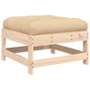 vidaXL Gartenhocker mit Kissen Massivholz Kiefer