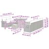 vidaXL Gartensofa-set mit Kissen 10 pcs Beige und Creme