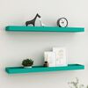 vidaXL Loggia Wandregale 2 Stk. Blau 80x15x4 cm MDF