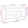 vidaXL Schuhbank Schwarz 105,5x32x57,5 cm Holzwerkstoff