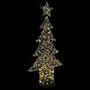 vidaXL Weihnachtsbaum mit 240 LEDs Warmwei&szlig; 180 cm Rattan