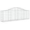 vidaXL Gabionen mit Hochbogen 25 Stk. 200x30x60/80 cm Verzinktes Eisen