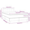 vidaXL Boxspringbett mit Matratze & LED Dunkelgrau 120x200 cm Stoff