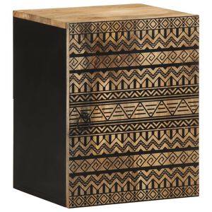 vidaXL Bad-H&auml;ngeschrank Schwarz 38x33,5x48 cm Massivholz Mango