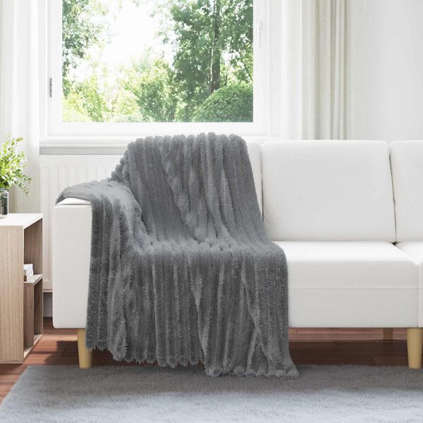 vidaXL Wohndecken 6 pcs Dunkelgrau 150 x 130 cm Fleece