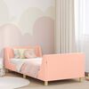 vidaXL Kinderbettgestell mit Kopfteil Rosa 80 x 200 cm Schafstoff