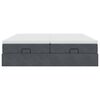 vidaXL Ottoman-Bett mit Matratzen Dunkelgrau 200x200 cm Samt