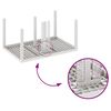 vidaXL Garten Essgruppe 7 pcs Wei&szlig; Polt Rattan