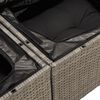 vidaXL 3-tlg. Garten-Sofagarnitur mit Kissen Grau Poly Rattan