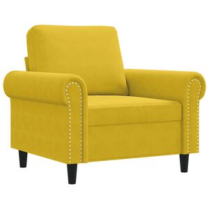vidaXL Sessel Gelb 60 cm Samt