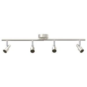 vidaXL Deckenstrahler mit Strahlern Nickel 70 x 9 x 12,5 cm Stahl