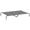vidaXL Hundebett Erh&ouml;ht Grau 150x90x20 cm Textilene und Stahl