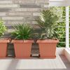 vidaXL Quadratischer Blumentopf 24 pcs Ziegelrot 43 x 43 x 33,5 cm