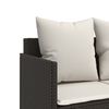 vidaXL 5-tlg. Garten-Sofagarnitur mit Kissen Braun Poly Rattan