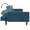 vidaXL Schlafsofa 2-Sitzer mit Fu&szlig;hocker Blau Samt