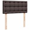 vidaXL Boxspringbett mit Matratze Dunkelbraun 90x200 cm Stoff
