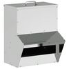 vidaXL H&uuml;hnerf&uuml;tterer Silber 35 x 30,5 x 43,5 cm Verzinkter Stahl