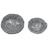 vidaXL Blumentopfkorb mit Speicher 2 pcs Grau Lacak Rattan