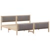 vidaXL Bettgestell Braun und Taupe 200 x 200 cm Massivholz Kiefer
