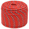 vidaXL Bootsseil Rot 12 mm 100 m Polypropylen