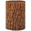 vidaXL Mosaik Hocker Braun Massivholz Teak
