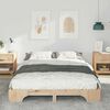 vidaXL Bettrahmen Braun 140 x 210 cm Massives Kiefernholz