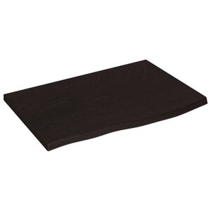 vidaXL Wandregal Dunkelbraun 60x40x2 cm Massivholz Eiche Behandelt